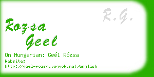 rozsa geel business card